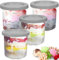 YQL 4 Pack-16OZ Ice Cream Tubs, Ice Cream Containers with Lids for Ninja Ice Cream Maker NC300UK NC300UKCP, Ice Creami Pints and Lids 450ml Clear Dessert Tubs Dishwasher Safe (Grey)