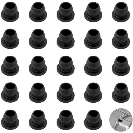 24 Pezzi 5mm Guide in Gomma per Fornello Camper - Piedini Protettivi in Gomma, Fornello Camper Gommini (Nero)