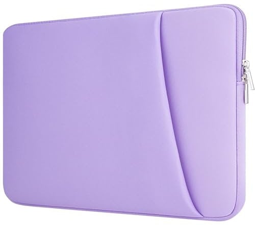 HEDUGO Laptop Sleeve Case with Zipper Accessory Pocket Compatible with 13 to 14 inches MacBook Air/Pro Padded Computer Pouch Cover Shockproof Protective for 13” to 14” Laptop/Chromebook/Tablet,Purple