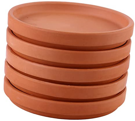 OFFSCH Lot De 3 Soucoupes Rondes pour Pots De Fleurs Et Assiettes en Argile (5 Pièces X 3)