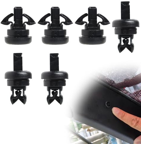 6 Stück Befestigungsclips Clio, Hintere Hutablage Clip Set für Renault Clio MK1 MK2 Laguna 3 Megane 3 Qashqai J11 2014-2021 Scenic Nissan Kunststoff Auto Halterungen Kofferraum-Hutablage-Clips