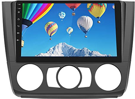 Fuluku 4+64G Android Autoradio pour BMW 1 Series E81 E82 E87 E88 2004-2012 avec Wireless Carpaly & Android Auto, 9'' IPS Touch Screen Radio Voiture avec Bluetooth 5.0/GPS/Caméra de recul/FM/WiFi/SWC
