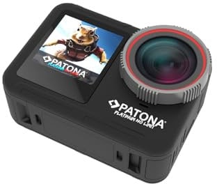 PATONA Platinum Action Cam Life SL5 6K | SupCam Pro App iOS & Android | 64MP 170° grandangolo | MicroSD | Dual Screen | telecomando | impermeabile | 12m & 30m | altoparlante | stabilizzazione