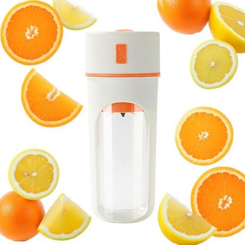 Shaker Électrique Intelligent - 340ml Mini-blenders, Mixeur Portable Pour Protéines, Smoothies & Boissons (Orange)