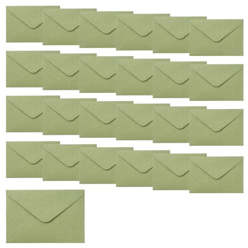 ZSUIQIN Umschläge 25 Stück, Briefumschläge Grün, Kuvert, Briefumschläge B6, 19.3 × 13.3 cm - Nassklebung ohne Fensterfür Briefe, Grußkarten, Einladungskarten, Geburtstagskarten (Eukalyptus-Grün)