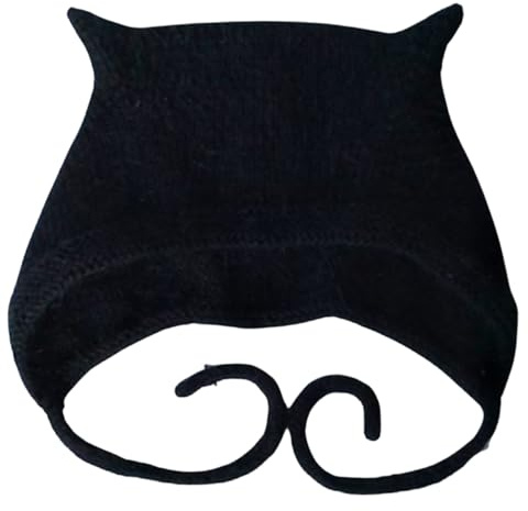 BUNT Biane Stricken Winter Coole mützen für Jugendliche mädchen, mutze für Damen Angora Strick haube schwarz Damen, mützen Trend 2026 Damen, strickmütze mit Katzenohren ausgefallene mütze