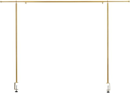 LN COZY CORNER Metal Over Table Decorative Rod Rail – Adjustable Display Stand for Hanging Decorations, Plants, Balloons & Fairy Lights – Indoor & Outdoor Garden and Home Decor (Gold)