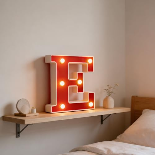 shulovehua LED Marquee Sign Light Up Letters, Alphabet Light Up Letters Sign, Battery Powered LED Letter Lights for Night Light, Wedding, Birthday, Party, Christmas or Home Decor (6.3 5.2 1.18)