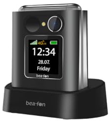 Beafon, Fold10 LTE, Klapphandy, SOS Notruftaste, XL Farbinnendisplay2,2 (5,58cm), XL Farbaußendispaly 1,44 (3,65cm), Fotokontaktanzeige, Kamera, Lichtsignal, Tischladeschale,