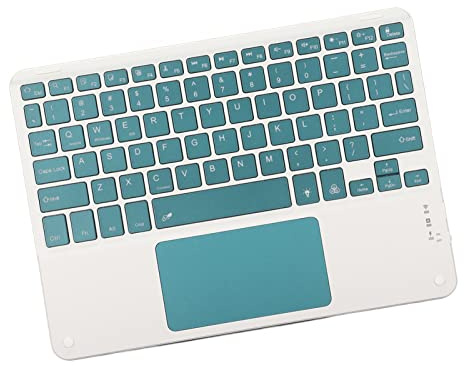 CHICIRIS Tastiera Bluetooth Multifunzione Ultra Sottile da 10 con Touchpad, Retroilluminazione RGB, Tasti a Forbice Silenziosi, Resistente All'Acqua, per Smartphone Tablet Laptop PC Home (Verde