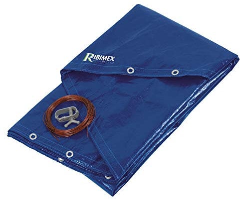 Ribimex Bâche de piscine ronde PRBP140R52, diamètre 5,20 m, bleue