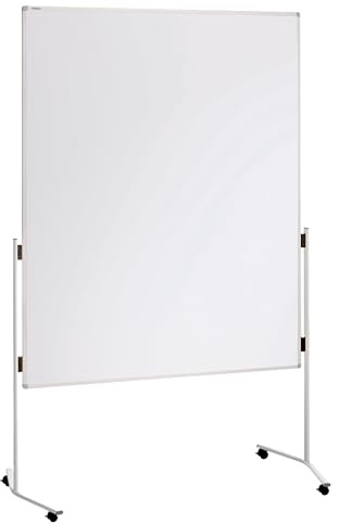 FRANKEN Moderationstafel ECO, doppelseitig, pinnbar, 120 x 150 cm, weiß/Karton, einteilig, Pinnwand mit Standbeinen und Rollen, ECO-UMTKR