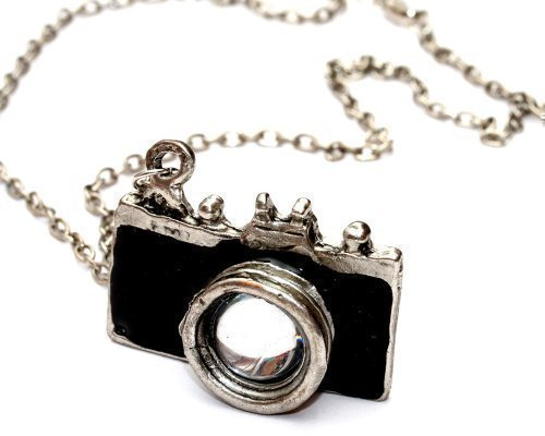 WeAreAwesome Kamera Halskette mit Fotoapparat - ca. 70cm Lange Kette - Spiegelreflex Anhänger schwarz DSLR