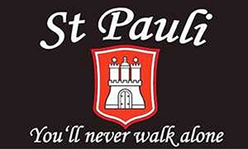 U24 Fahne Flagge St. Pauli You´ll never walk alone 90 x 150 cm