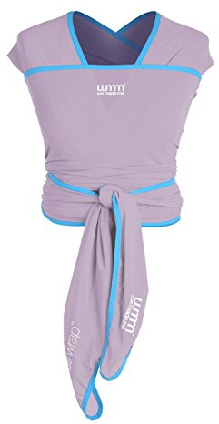 Wuti Wrap elastisches Tragetuch, Tragetasche, Stilltuch für unterwegs, einfach zu binden, trocknet schnell nach Dusche oder Schwimmbad für Neugeborene ab Geburt lila