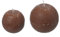 Bella-Vita GmbH 2 x hochwertige Kugelkerzen Rustic aus Wachs Hellbraun D8cm Wachskerze Kerze