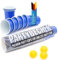 50 Stück Blaue Partybecher; Wiederverwendbare Getränkebecher Blue Cups Trinkbecher 16 oz Kunststoff Party Becher Plastikbecher - Set inkl. 3 Tischtennis-Bälle