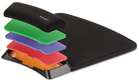 Kensington SmartFit Mouse Pad with Ergonomic Wrist Rest (K55793AM), Black, 10.4 x 10.3