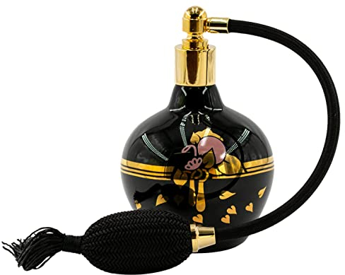 martinoli pulverizador para Perfume de cristal de BOHEMIA, Color Negro/Oro – 400 G