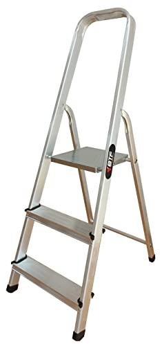 NAWA Escabeau pliable 3 marches en aluminium Escadote 3 Degraus. EN 131 Capacité max. 150 kg. Fabriqué en Europe.