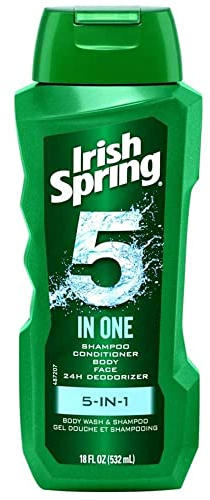 Colgate Pa Irish Spring 5-in-1 Shampoo, Conditioner, Body Wash, Face Wash & Deodorizer, 650 ml