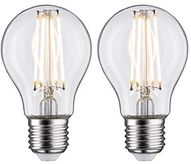 Paulmann 28641 Filament 230V LED Birne 2x7W Leuchtmittel Klar Birne Beleuchtung 2700K E27