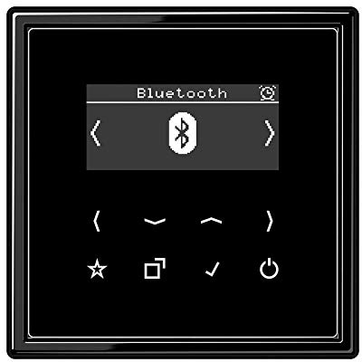 Jung Smart Radio DAB Bluetooth Komplett-Set Serie LS Schwarz DABLSBTSW mit 1-Fach Rahmen LS981SW