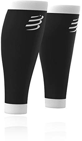 COMPRESSPORT R1 Pantorrillera, Unisex-Adult, Black, 42-46cm