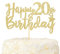 LOVENJOY 20 Geburtstag Mädchen und Junge Tortendeko Sweet 20 Gold Glitzer Happy 20th Birthday Cake Topper für Party Dekoration