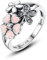 Lorrifal 925 Sterling Silber Mode klassische dreifarbige Blume mit CZ Ring Beste Schmuckgeschenke für Frauen Mädchen Größe 6 bis 8