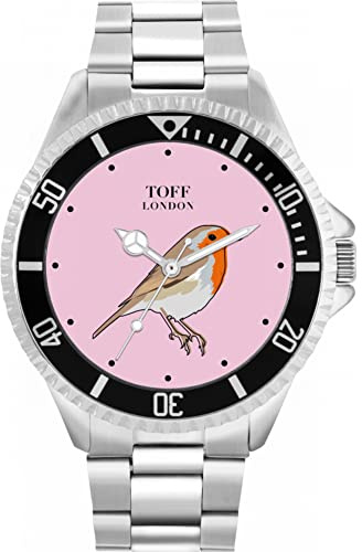 Toff London Robin Bird Herren Armbanduhr 42mm Gehäuse Custom Design