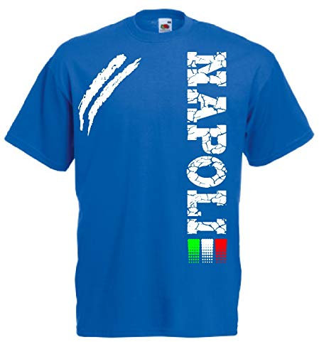 Vestipassioni T-Shirt Napoli Tifosi Città Italiane Sport Anche per Bambini (Royal M)
