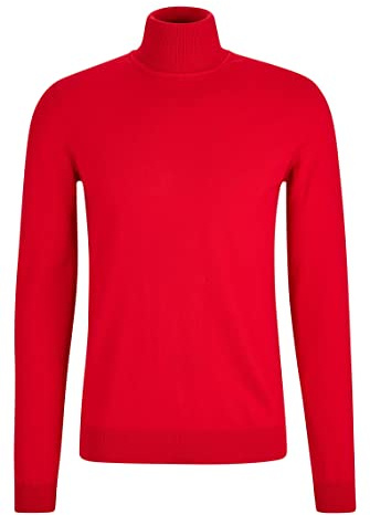 HUGO Herren San Thomas-M Regular-Fit Rollkragenpullover aus Schurwolle Hellrosa L
