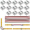 BTF-LIGHTING FCOB COB 10mm Connecteur Kit 14pcs Connecteur Transparent 5pcs 15cm Long 20AWG Fils d'Extension pour Fil sans Soudure, FCOB Corner Connection Strip
