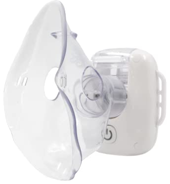 FARMAMED Tragbarer Vernebler mit Mesh-Technologie, für Kinder und Erwachsene, mit Mundstück und Masken, Aufladbare Lithium-Batterie mit USB-Kabel, mit Hülle