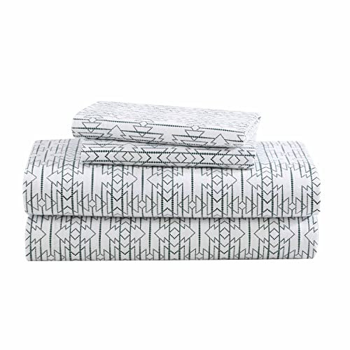 Eddie Bauer Bettwäsche-Set für King-Size-Bett, warme, atmungsaktive Baumwoll-Flanell-Bettwäsche mit tiefen Taschen, gebürstet für zusätzliche Weichheit, gemütliche Heimdekoration, Öko-Tex-zertifiziert