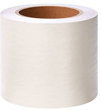 Guest Ruyunlai Bordüre selbstklebend Beige Holzmaserung 20cm X 500cm zum Aufkleben für Wohnzimmer Küche Badezimmer Tapetenrahmen Abnehmbare Wasserdicht Bodenleiste Verdicken PVC Dekorative Bordüre