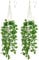 Mkono 2 Paquetes de Plantas Colgantes Falsas con Maceta, Plantas Artificiales de macramé, para Dormitorio, baño, hogar, Oficina, decoración