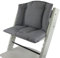 Sitzkissen Ersatzbezug Bezug Kissen-Set Sitzverkleinerer kompatibel mit Stokke Tripp Trapp für Hochstuhl-Kinderstuhl Mod. 1 (meliert dunkelgrau)