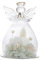 Levemolo Figuren 1 Stück Kleiner Engel Ewige Glasrose Verzauberte Rose in Glas Terrariendekoration Konservierte Blumen Geschenk Konservierte Rosen Geschenke Desktop-Statue Engelsglas