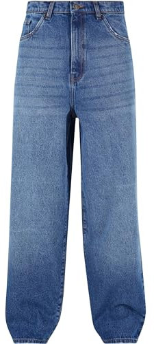 Urban Classics Heavy Ounce Baggy Fit Jeans Pantaloni, New Mid Blue Washed, 42 Uomo