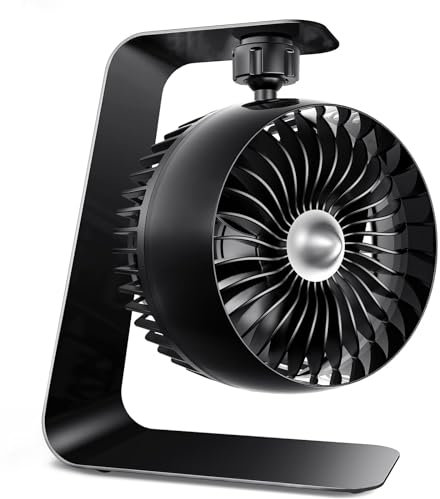 Koonie Metal USB Desk Fan, 4 Inch Small Portable Turbo Air Circulator, 6ft Strong Airflow, 3 Speeds, 360 Adjustable Tilt, 35dB Low Noise for Table Office Bedroom