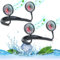 VAGAU Ventilador de cuello manos libres, mini ventilador personal USB recargable, diseño de auriculares con rotación de 360°, 3 velocidades ajustables (2 negro)