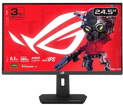 ASUS ROG Strix - Monitor para juegos de deportes electrónicos de 25 pulgadas (24.5 pulgadas visible) (XG259QNS) - Full HD, 380Hz, 0.3ms, IPS rápido, sincronización de desenfoque de movimiento bajo
