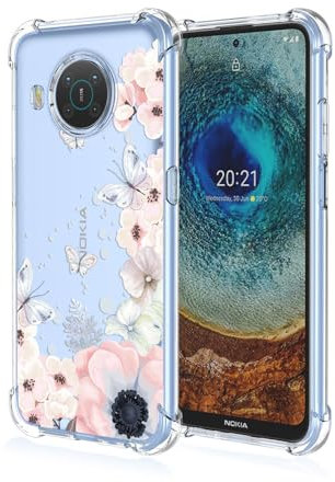 BORYA Hülle für Nokia X20/Nokia X10, Stoßfest Weiches Transparent Silikon TPU Bumper Handyhülle Ultra Dünn Seidig Hochwertiges Elegant Schutzhülle, A48