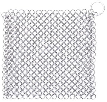 Lily Brown 10 2-20 3 cm Fonte Outil de nettoyage pour casseroles de cuisine en acier inoxydable Grattoir en métal Brosse de nettoyage Outil de nettoyage pour un usage quotidien à la maison