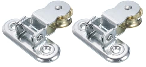 QUARKZMAN 2 Stück 65mm Einzel-Umlenkrolle, Eisen Hänge-Drahtzugrad, Seilrolle mit Zinküberzug