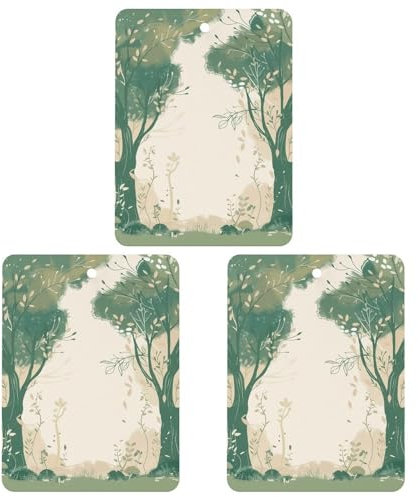 3 Pack Car Air Freshener Hanging Incense Chips Car Rearview Mirror Pendant Two Green Trees Air Freshener for Car Bedroom Bathroom Shoe Cabinet