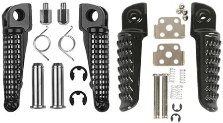 Pédale Moto Repose-Pieds Avant et arrière pour Moto Kawasaki, pour Ninja 250 Z750 Z800 Z1000 SX ER6F ER6N ZX-6R 636 ZX-9R ZX-10R ZX-12R ZX-1 Cale Pied Moto Avant(2 Pair Front and rea)