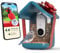 Bird Buddy PRO Solar Smart Vogelfutterstation mit Kamera – KI-Vogelartenidentifikation, 5MP Fotos, 2K HD Video Live Stream Kamera, Zeitlupe Video, 6,6 cm Fokus – Blue Solar